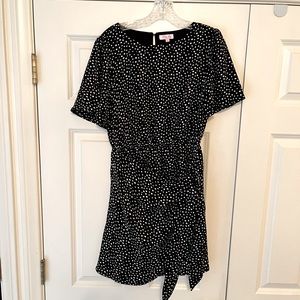 BRAND NEW | Pink Lily, Size L (fits like small), Black and White Polka Dot Dress